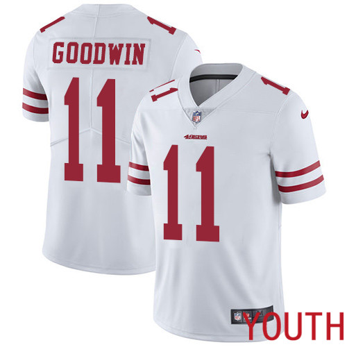 San Francisco 49ers Limited White Youth 11 Marquise Goodwin Road NFL Jersey Vapor Untouchable